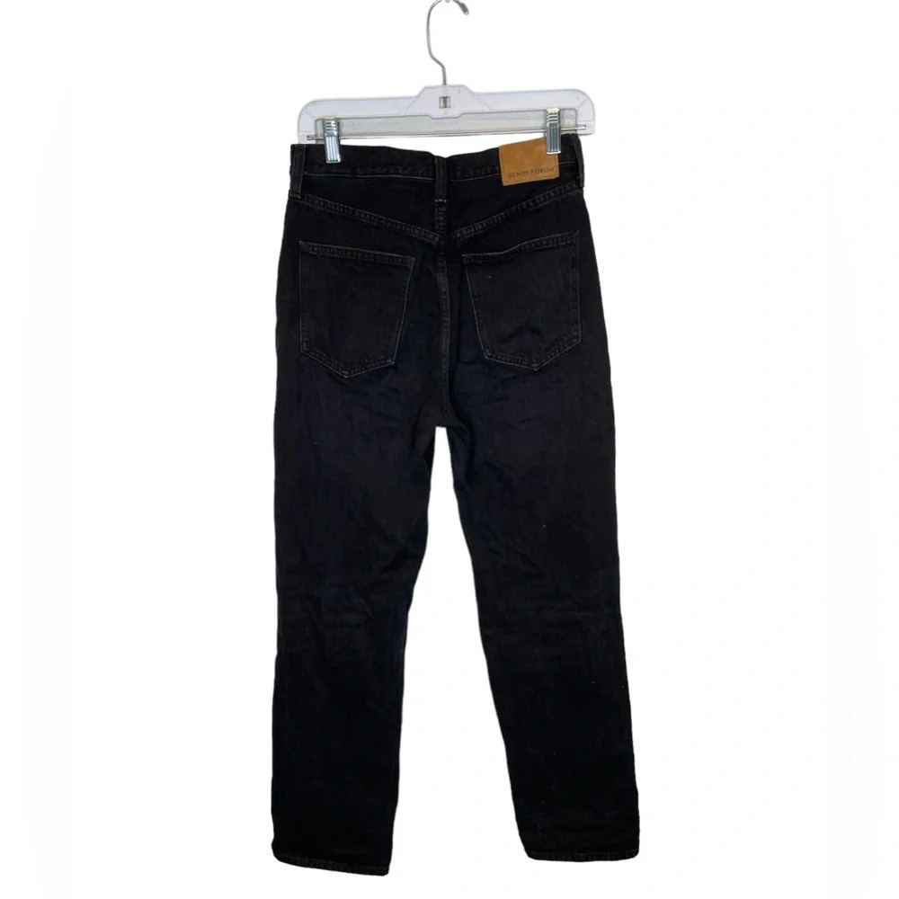 Denim Forum Aritzia The Bonet High Rise Loose Black Jeans Distressed Size 25 - Picture 3 of 10